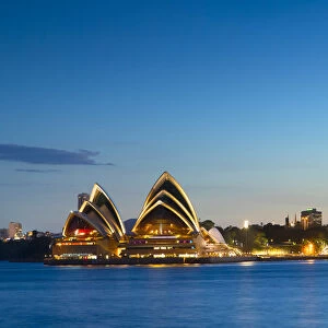 Sydney Opera House at dusk, Sydney, New South Wales, Australia