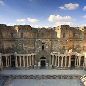 Syria, Bosra, ruins of the ancient Roman town (a UNESCO site), Citadel and Theatre