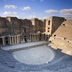Syria, Bosra, ruins of the ancient Roman town (a UNESCO site), Citadel and Theatre