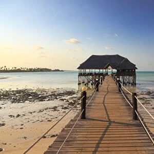 Tanzania. Zanzibar, Jambiani, Beach Resort, Jetty Bar
