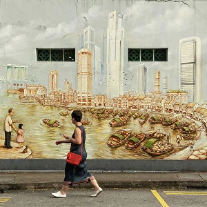 The Thian Hock Keng Wall Mural Hokkien Huay Kuan, Chinatown, Central Area, Singapore, Asia