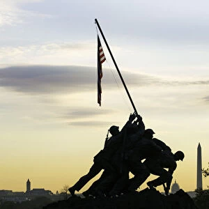 Time lapse of the Statue of Iwo Jima Us Marine Corps Memorial at Arlington National