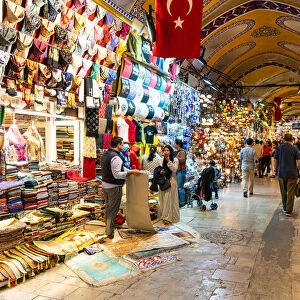 Tourists at the Grand Bazaar, Fatih district, Istanbul, Turkey