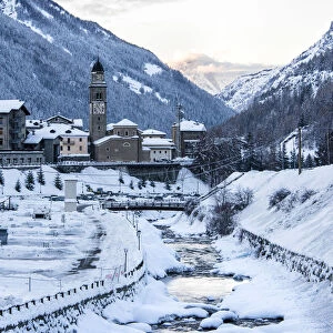 The town of Cogne, Aosta Valley, Italy
