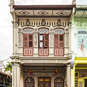 Traditional 19th century shophouse, George Town, Penang Island, Malaysia