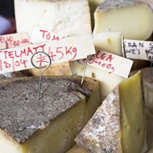 Traditional cheese for sale in Borough Market