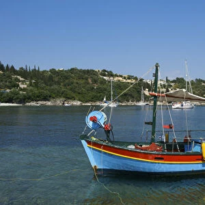 Traditional fishing boat, Kalami, Korfu, Ionische Inseln, Griechenland