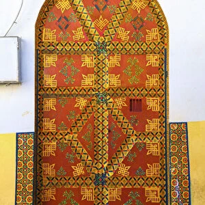 Traditional Moroccan Decorative Door, Tangier, Morocco, North Africa