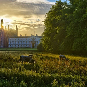 UK, England, Cambridge, The Backs and Kings College Chapel