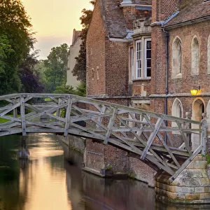UK, England, Cambridge, Queens College, The Mathematical Bridge over River Cam