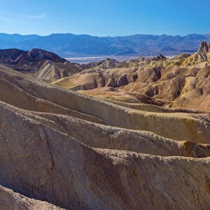 USA, California, Death Valley National Park, Zabriskie Point, Panamint Range of mountains