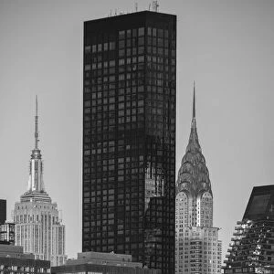 USA, East Coast, New York, Manhattan, Midtown, Empire Sttate Building and Chrysler