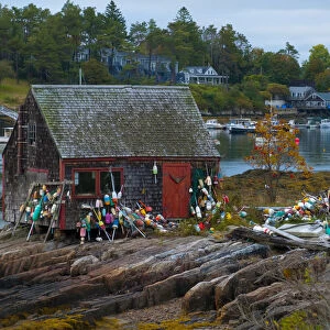 USA, Maine, Bailey Island, Lobster Fishermans Shack