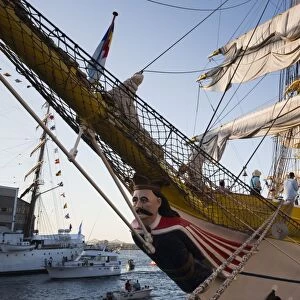 USA, Massachusetts, Boston, Sail Boston Tall Ships Festival, Romanian tall ship, Mircea, figurehead