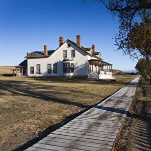 USA, North Dakota, Mandan, Fort Abraham Lincoln State Park, Custer House, residence of Lt