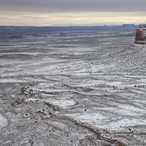 USA, Utah, Moki Dugway, view towards Monument Valley, Arizona, winter