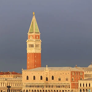 View from the Bacino di San Marco towards the Saint Marks square with the Campanile