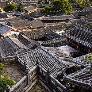 View old town of Lijiang, Lijiang, Yunnan Province, China