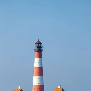 Westerhever Lighthouse, built in 1906, Westerhever, Nordfriesland, Schleswig-Holstein
