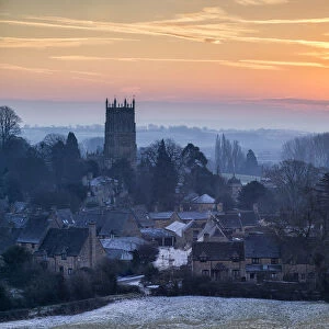 Winter Sunrise over Chipping Campden, Cotswolds, Gloucestershire, England