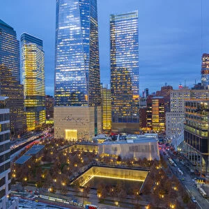 One World Trade Center and 911 Memorial, Lower Manhattan, New York City, New York, USA