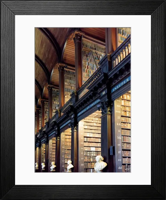 Framed Print : Europe, Dublin, Ireland, Trinity College library interior