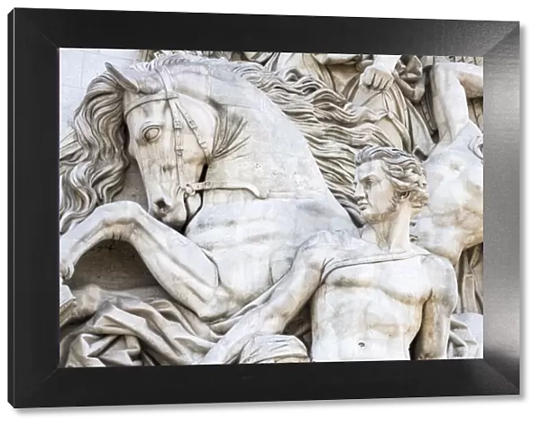 Sculpture La Resistance de 1814, by Antoine Etex, Arc de Triomphe, Paris, France