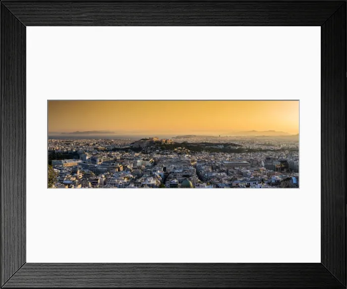 Framed Print : Panoramic view at sunset of Athens, Attica, Greece Framed Print : Panoramic view at sunset of Athens, Attica, Greece