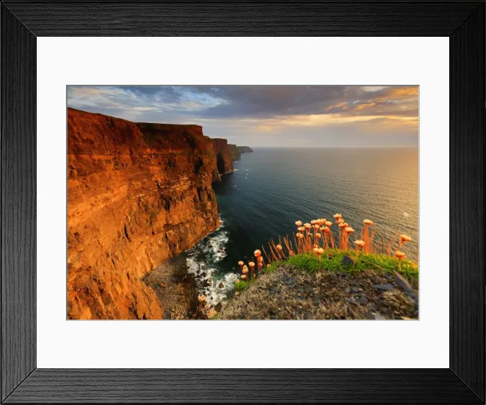 Framed Print : Europe, Ireland, Clare county, Cliffs of Moher at sunset Framed Print : Europe, Ireland, Clare county, Cliffs of Moher at sunset