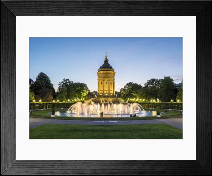 Framed Print : Germany, Baden-Wurttemberg, Mannheim. Friedrichsplatz and the Mannheimer Wasserturm Framed Print : Germany, Baden-Wurttemberg, Mannheim. Friedrichsplatz and the Mannheimer Wasserturm