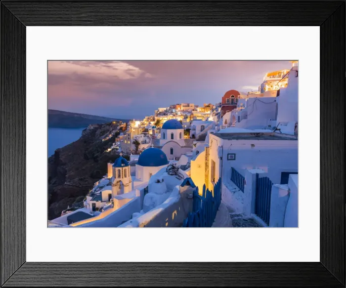 Framed Print : Sunset view, Oia, Santorini, South Aegean, Greece Framed Print : Sunset view, Oia, Santorini, South Aegean, Greece