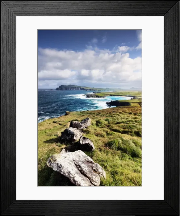 Framed Print : Europe, Northern Europe, Ireland, Kerry, Dingle, View over Ballyferriter Bay Framed Print : Europe, Northern Europe, Ireland, Kerry, Dingle, View over Ballyferriter Bay