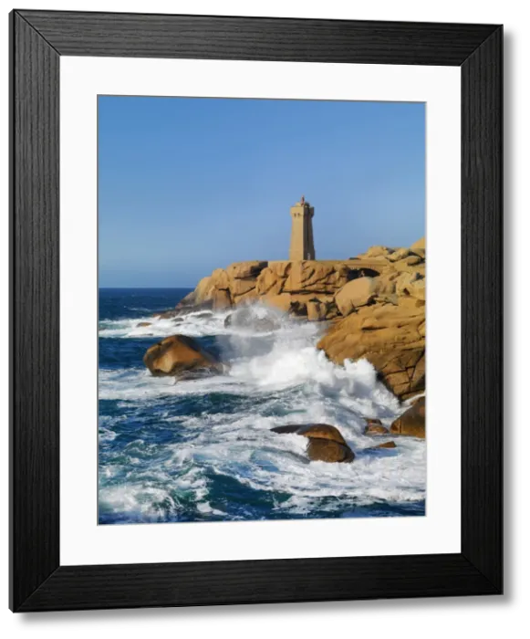 Framed Print : Ploumanach lighthouse on the Cote de Granit Rose (Pink Granite Coast), Cotes d Armor Framed Print : Ploumanach lighthouse on the Cote de Granit Rose (Pink Granite Coast), Cotes d Armor