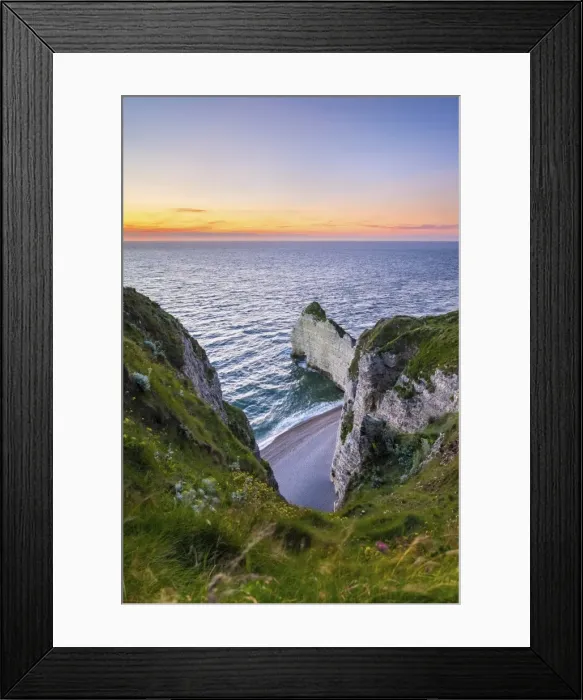 Framed Print : France, Normandy (Normandie), Seine-Maritime department, Etretat