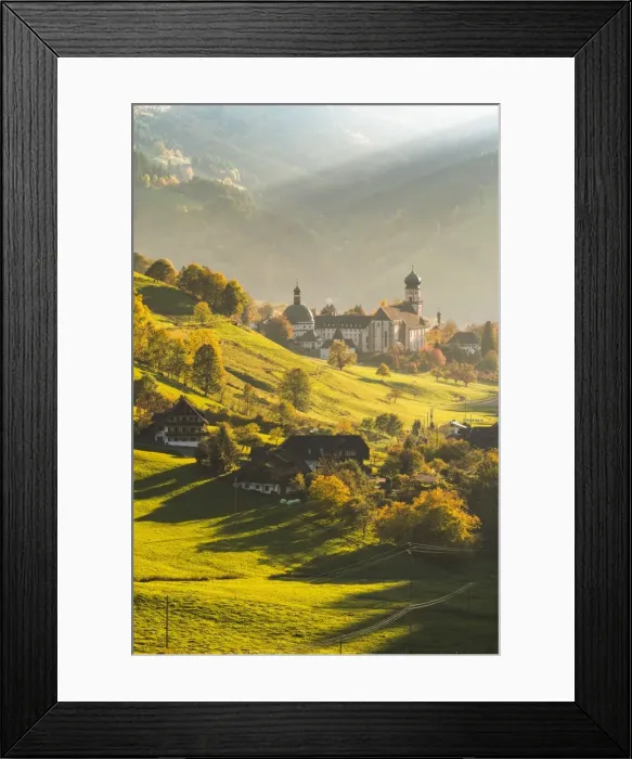 Framed Print : Munstertal, Black Forest (Schwarzwald), Breisgau-Hochschwarzwald, Baden-Wurttemberg, Germany