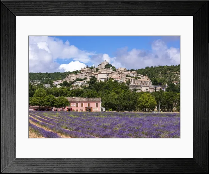 Framed Print : Simiane-la-Rotonde, a typical Provencal hilltop village, Provence, France