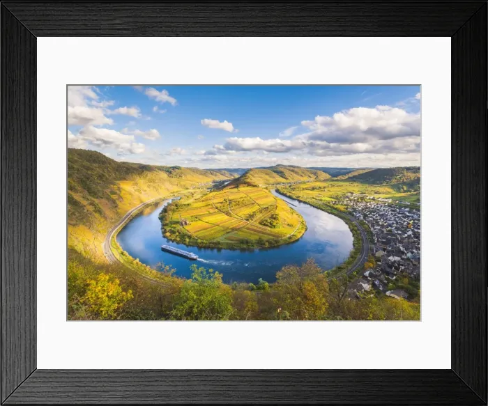 Framed Print : Bremm, Cochem-Zell district, Rhineland-Palatinate, Germany