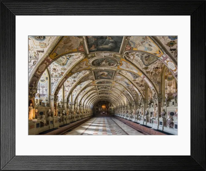 Framed Print : The Renaissance style Antiquarium Hall, Residenz former royal palace, Munich, Bavaria