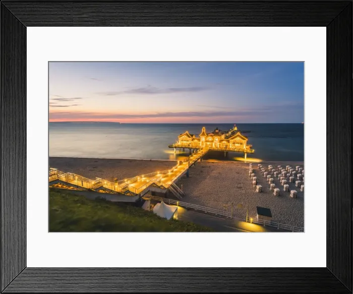 Framed Print : Sellin pier (Seebrucke), Sellin, Rugen Island, Baltic coast, Mecklenburg-Western Pomerania Framed Print : Sellin pier (Seebrucke), Sellin, Rugen Island, Baltic coast, Mecklenburg-Western Pomerania