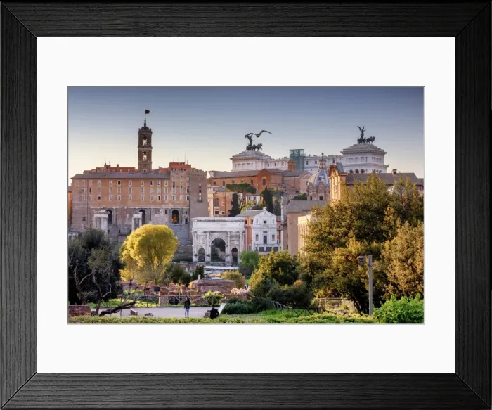 Framed Print : Italy, Rome, Roman Forum and Altare della Patria monument at sunset Framed Print : Italy, Rome, Roman Forum and Altare della Patria monument at sunset