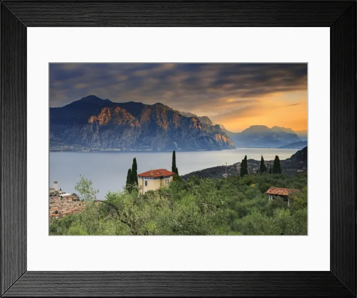 Framed Print : Italy. Veneto. Verona district. Lake Garda. Malcesine Framed Print : Italy. Veneto. Verona district. Lake Garda. Malcesine