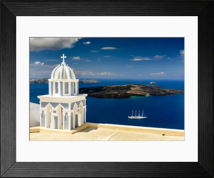 Framed Print : Fira, Santorini, South Aegean, Greece
