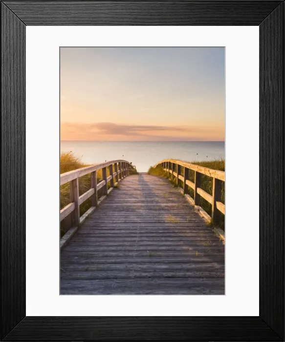 Framed Print : Footbridge to Weissenhauser Strand, Ostholstein, Schleswig-Holstein, Germany Framed Print : Footbridge to Weissenhauser Strand, Ostholstein, Schleswig-Holstein, Germany