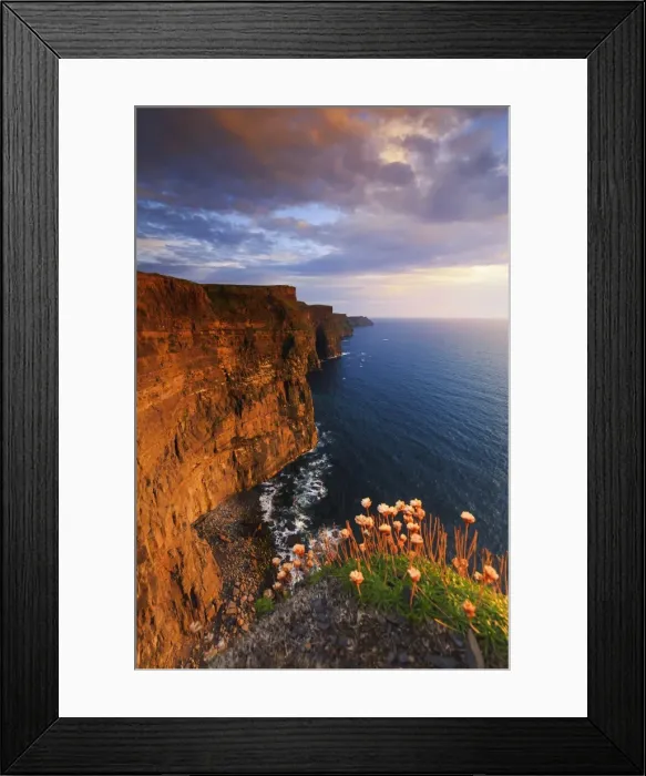 Framed Print : Europe, Ireland, Clare county, Cliffs of Moher at sunset Framed Print : Europe, Ireland, Clare county, Cliffs of Moher at sunset