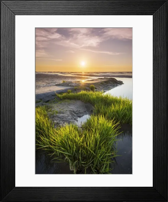 Framed Print : Wadden Sea with low tide, Duhnen, Cuxhaven, Lower Saxony, Germany Framed Print : Wadden Sea with low tide, Duhnen, Cuxhaven, Lower Saxony, Germany