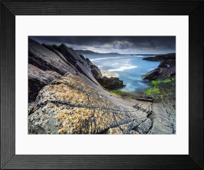Framed Print : Europe, Ireland, rock formations along Beara peninsula coastline Framed Print : Europe, Ireland, rock formations along Beara peninsula coastline