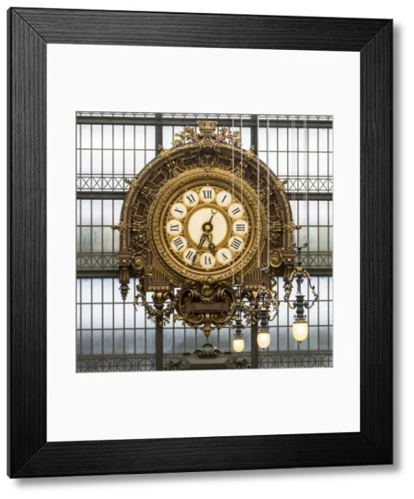 Framed Print : Musee d Orsay, giant ornamental clock, Paris, France Framed Print : Musee d Orsay, giant ornamental clock, Paris, France