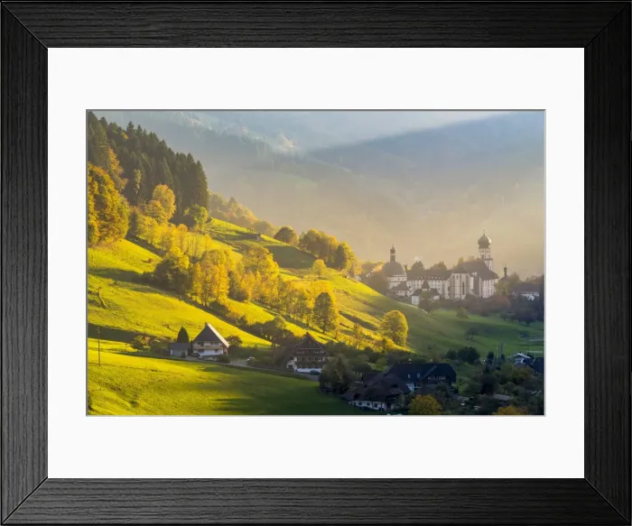 Framed Print : Munstertal, Black Forest (Schwarzwald), Breisgau-Hochschwarzwald, Baden-Wurttemberg, Germany