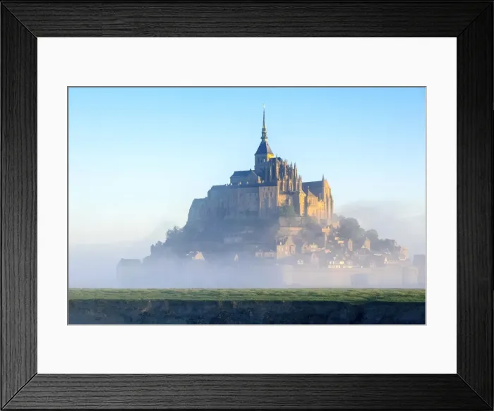 Framed Print : France, Normandy (Normandie), Manche department, Le Mont-Saint-Miichel patrially Framed Print : France, Normandy (Normandie), Manche department, Le Mont-Saint-Miichel patrially
