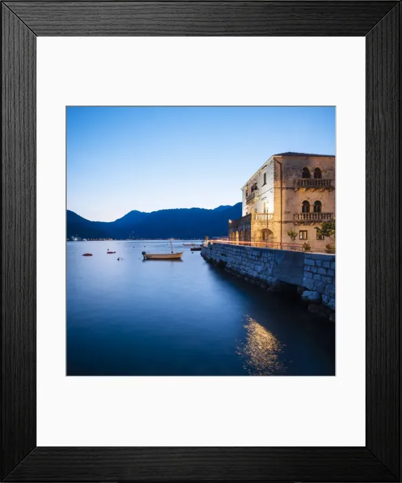 Framed Print : Perast at twilight, Bay of Kotor, Montenegro Framed Print : Perast at twilight, Bay of Kotor, Montenegro
